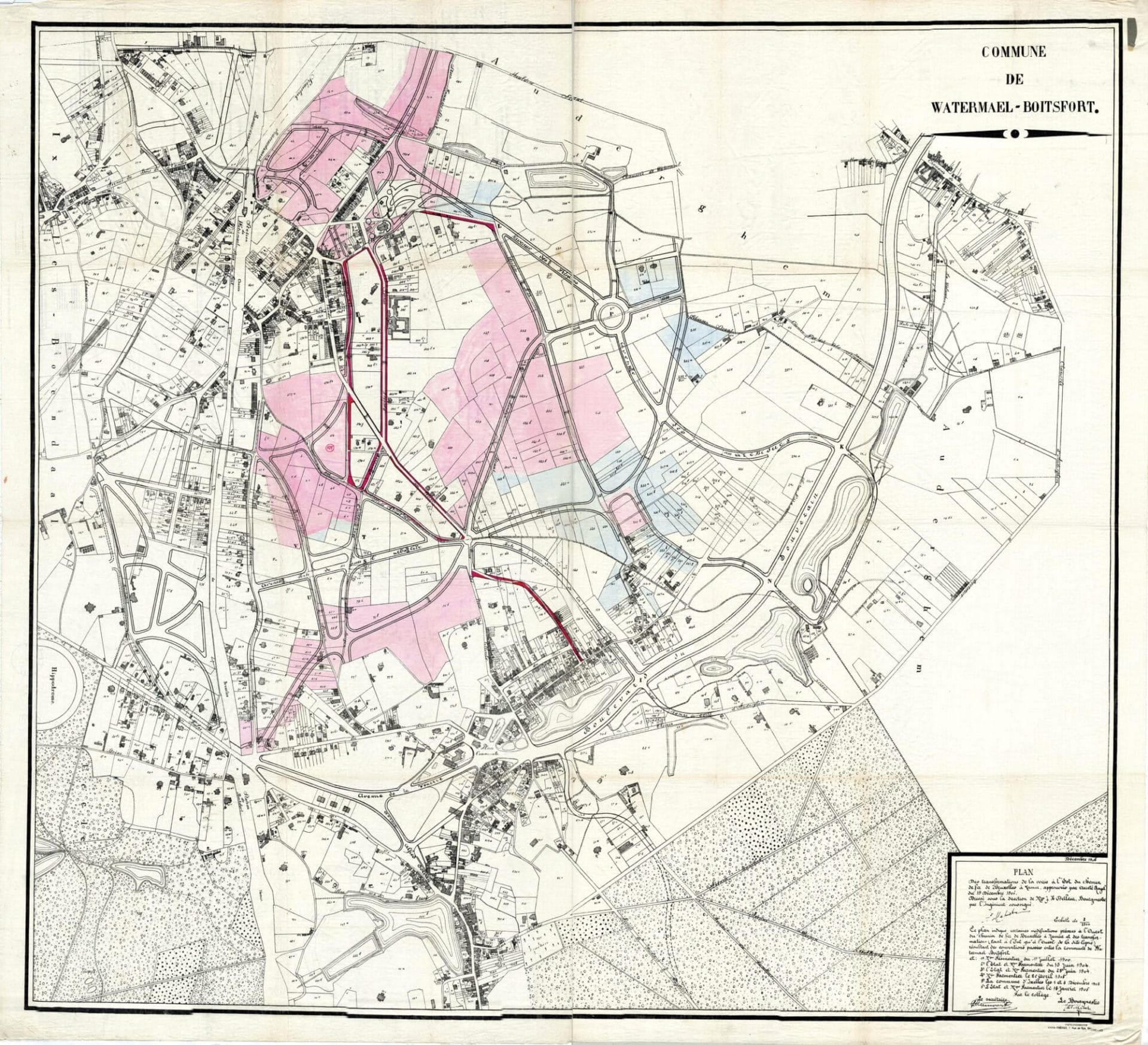 Plan des voiries communales à créer ou à améliorer, supervisé par le commissaire-voyer V. Besme, 1900-1906. 
