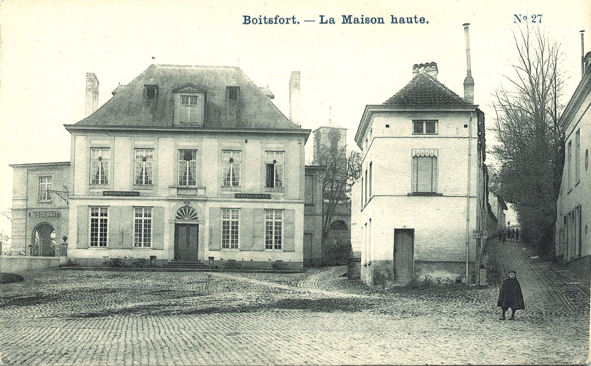 La Maison Haute, CP Ed. L. Lagaert, vers 1900. A droite, les écuries et le Hondenberg