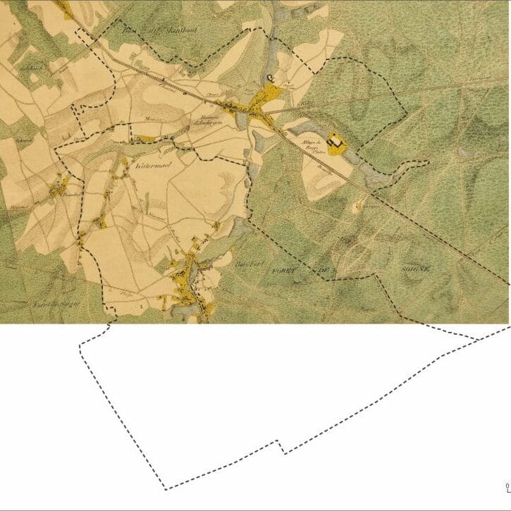 Carte topographique de Mme Monborne 1820 1/16 100