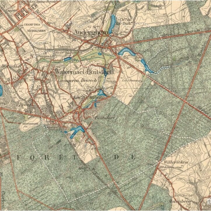 Carte topographique de l'ICM 1891 1/20 000